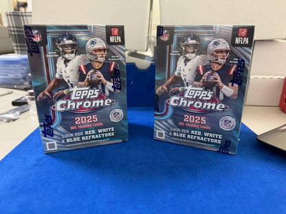 2x Blaster Boxes - 2025 Topps Chrome Football